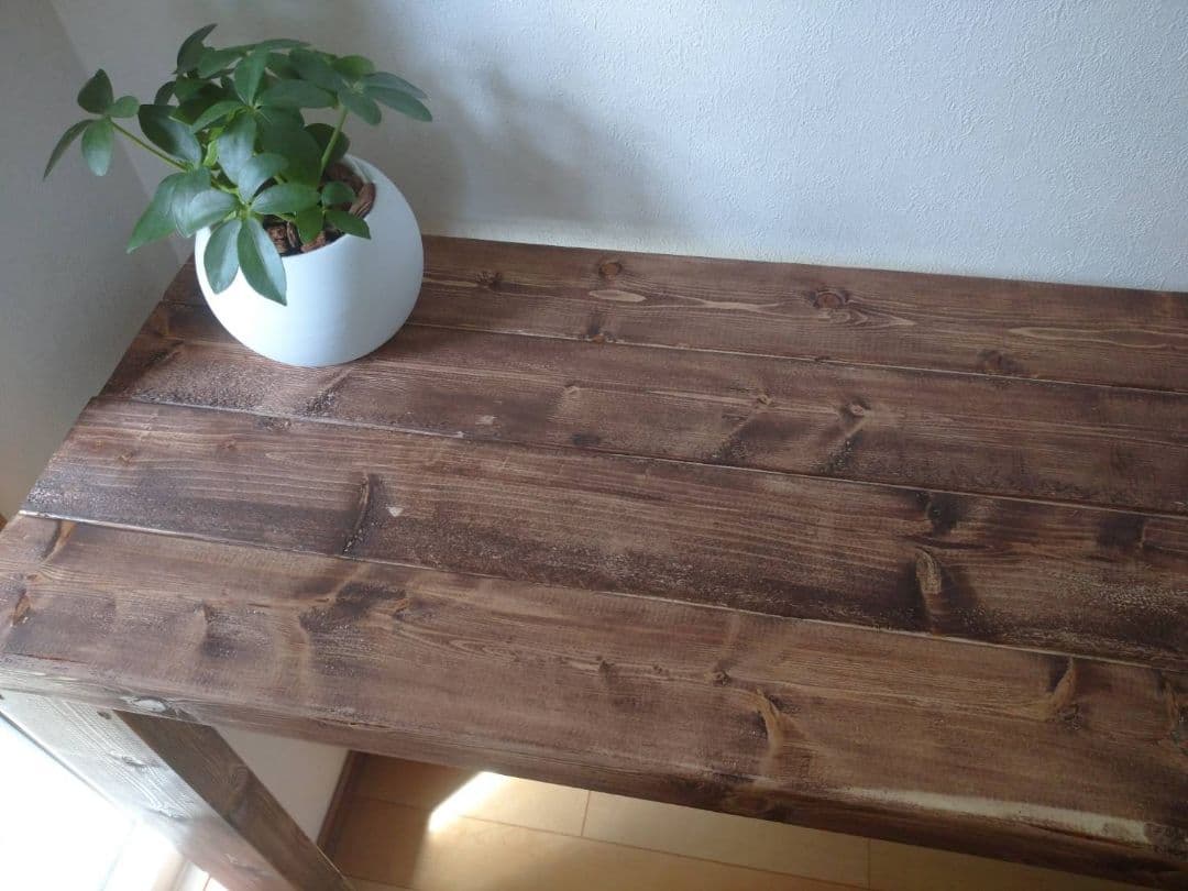 180 カウンターテーブル 無垢材　アンティーク風　木目調　天然素材　ダイニング