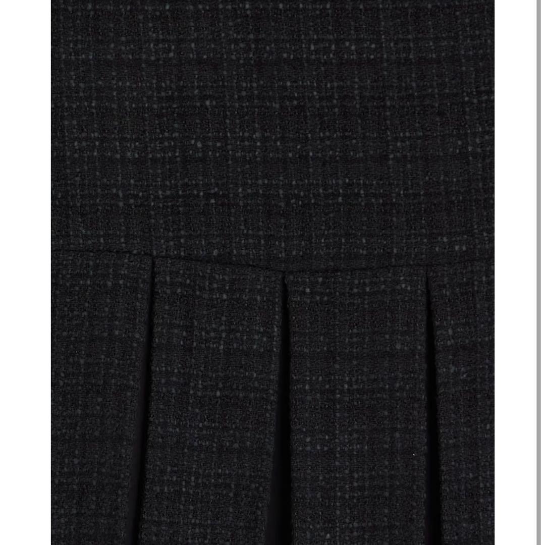 SANDRO ブラック ツイード プリーツミニスカート FR34