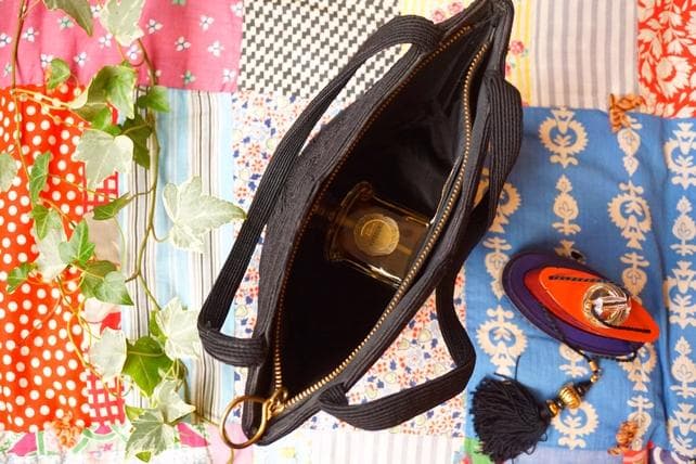 USA 1940's SILK CORD BAG SHELL アンティークバッグ