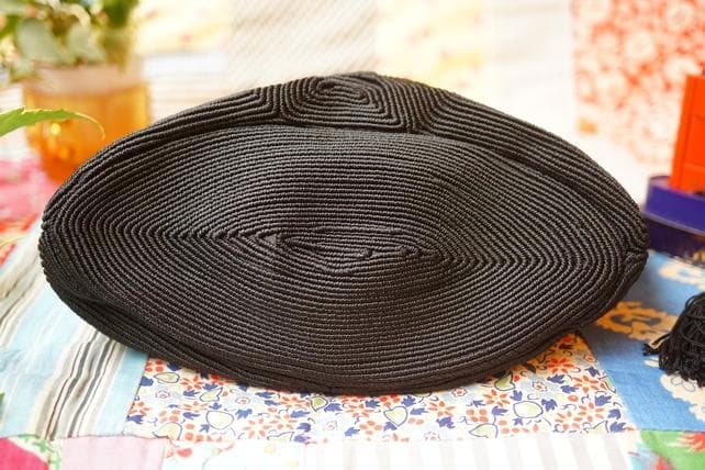 USA 1940's SILK CORD BAG SHELL アンティークバッグ