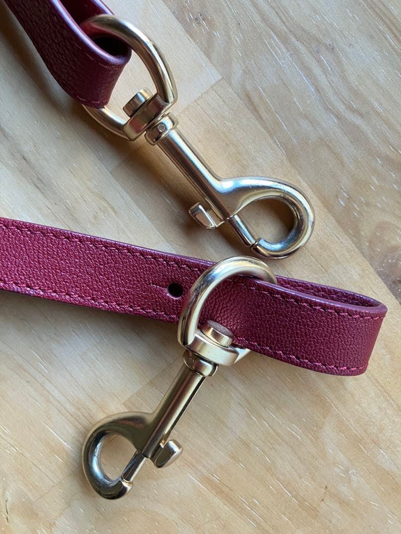 レザー スエード ショルダーバッグ 赤