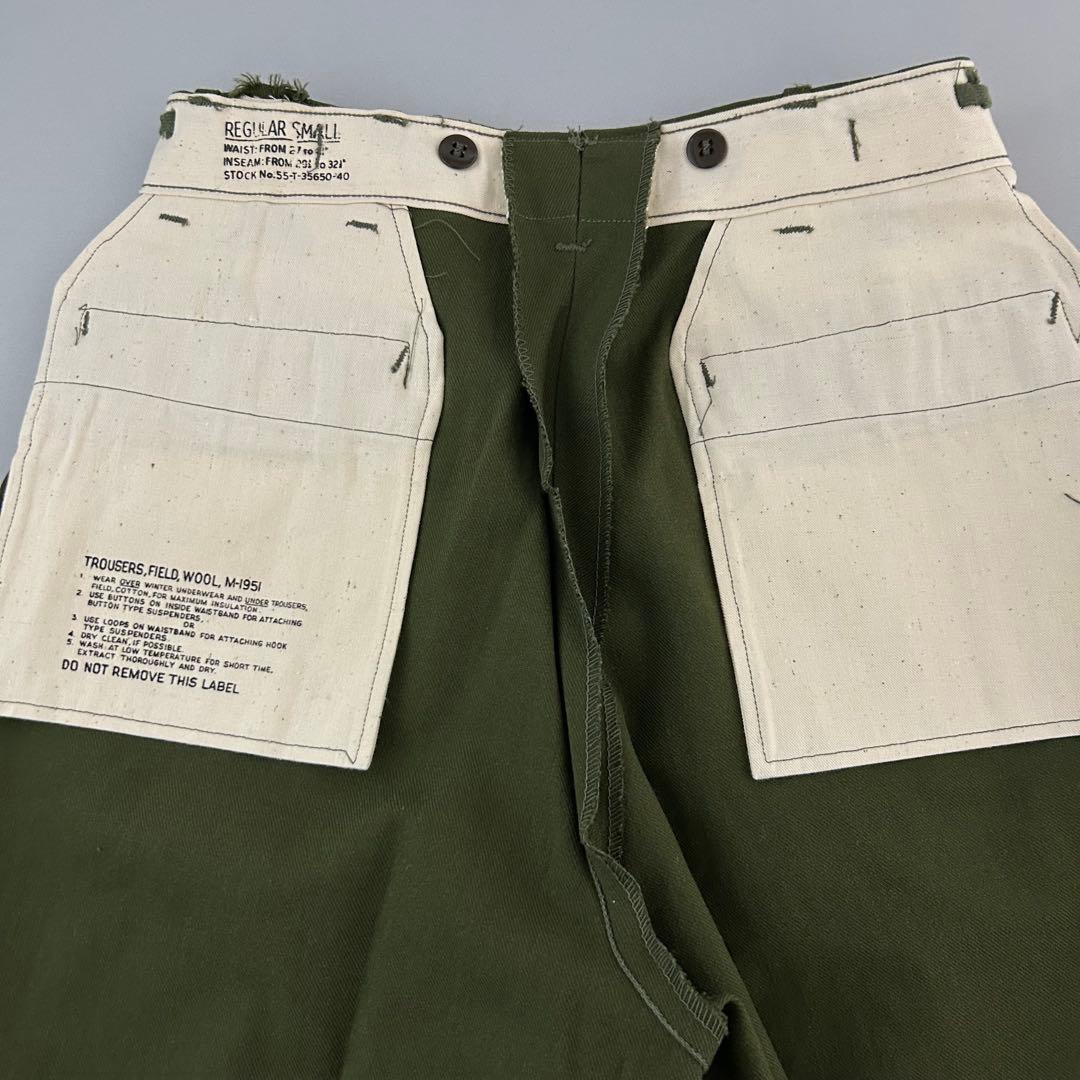 【DEADSTOCK】1953年製 米軍実物 M-51 ウールパンツ SMALL