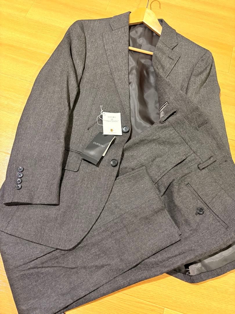 未使用　ダーバン　ウールツイード　セットアップ　日本製　スーツ　A5 ブラウン