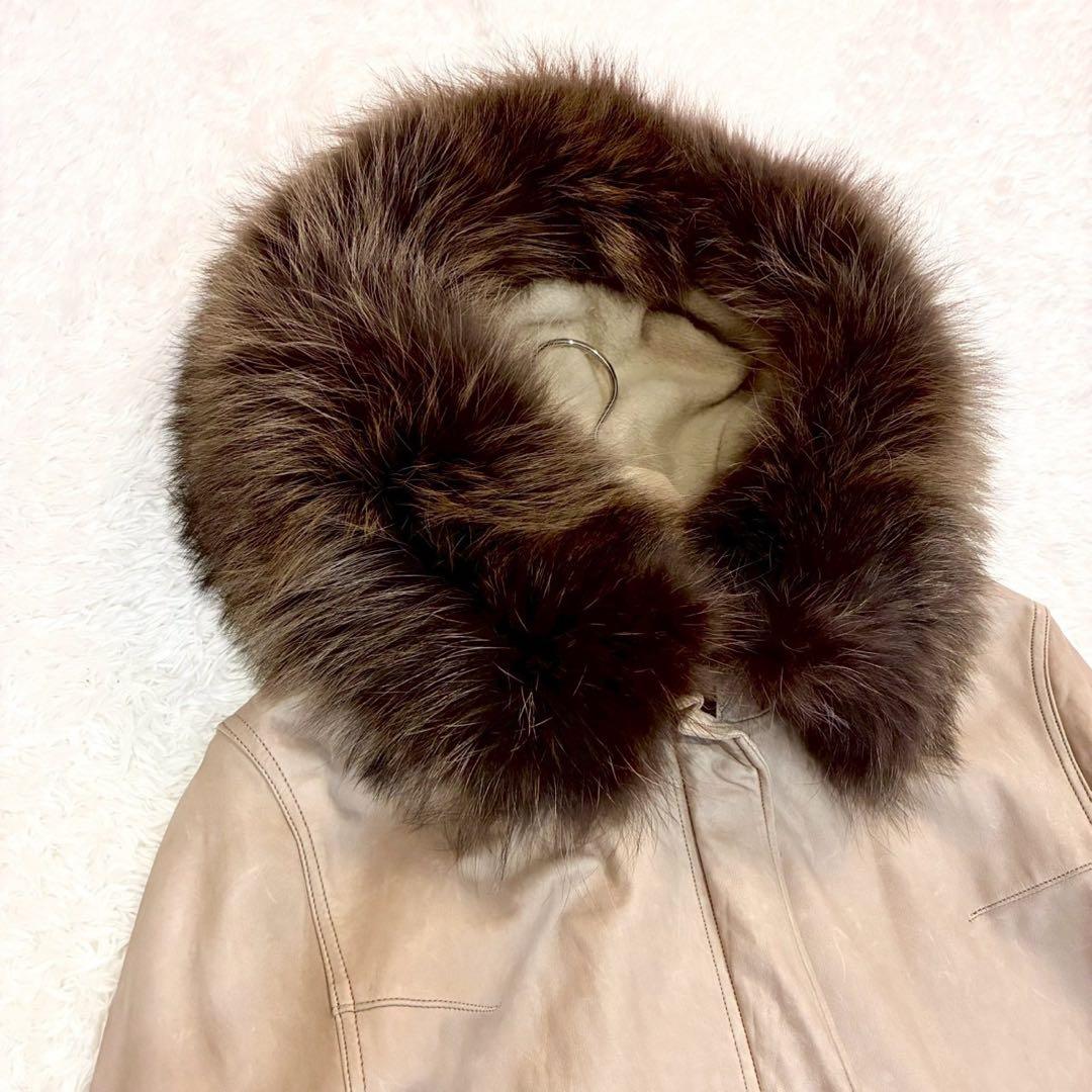 sisii✨2way洗えるレザージャケット　フィッシュテール リアルファー