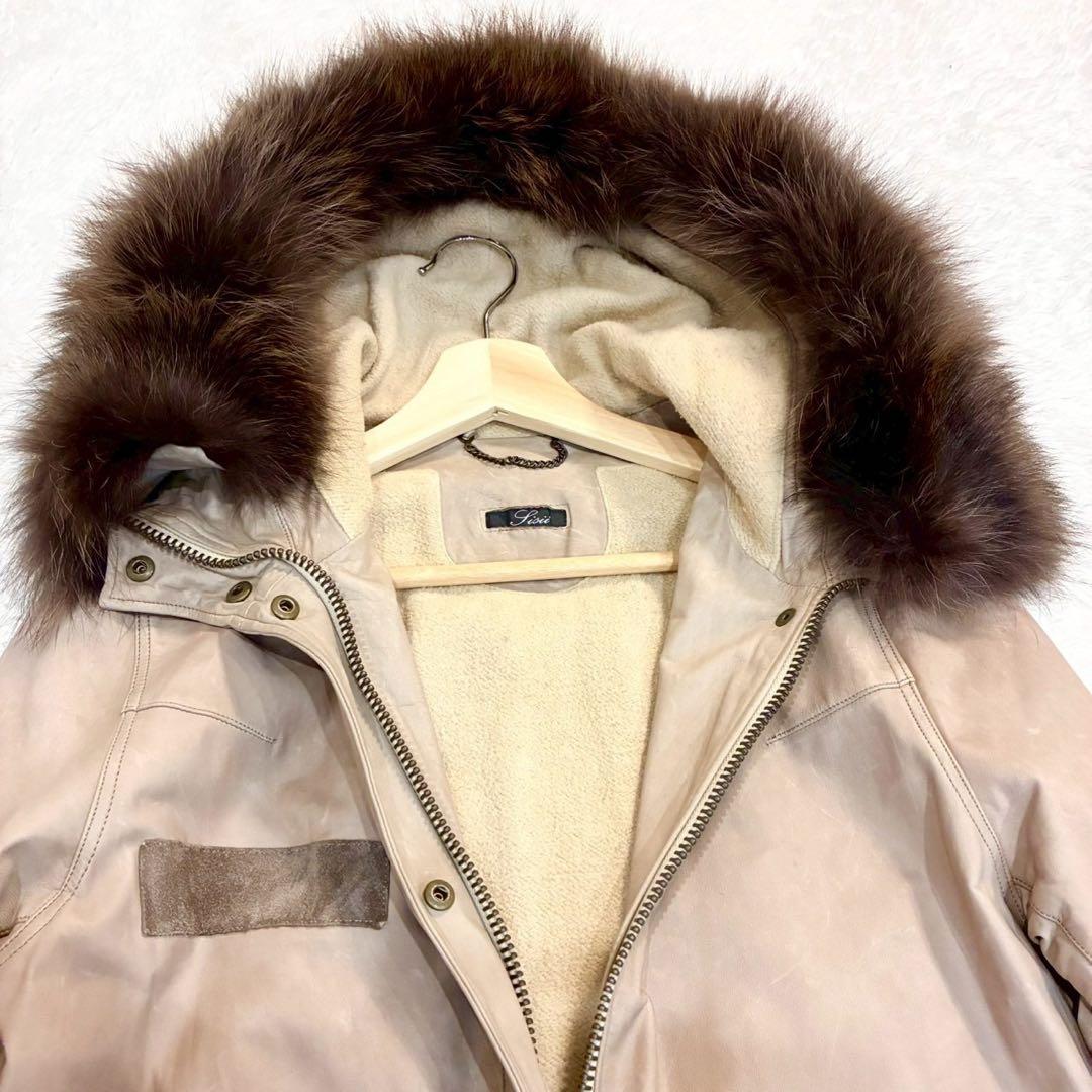 sisii✨2way洗えるレザージャケット　フィッシュテール リアルファー