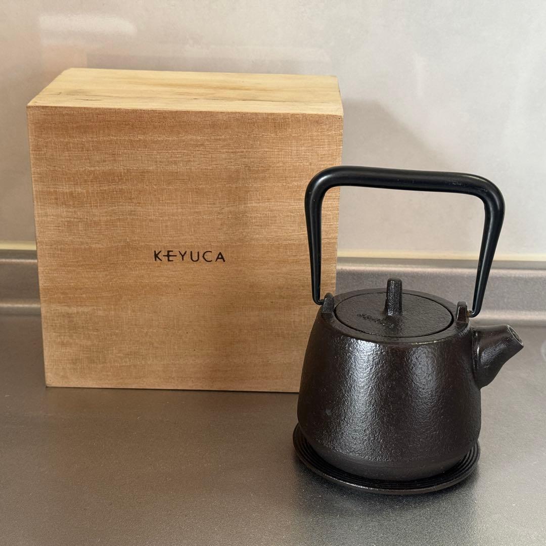 煎茶器 煎茶道具 鉄瓶 急須 350ml 小鉄瓶 瓶座 瓶台 【新品未使用】