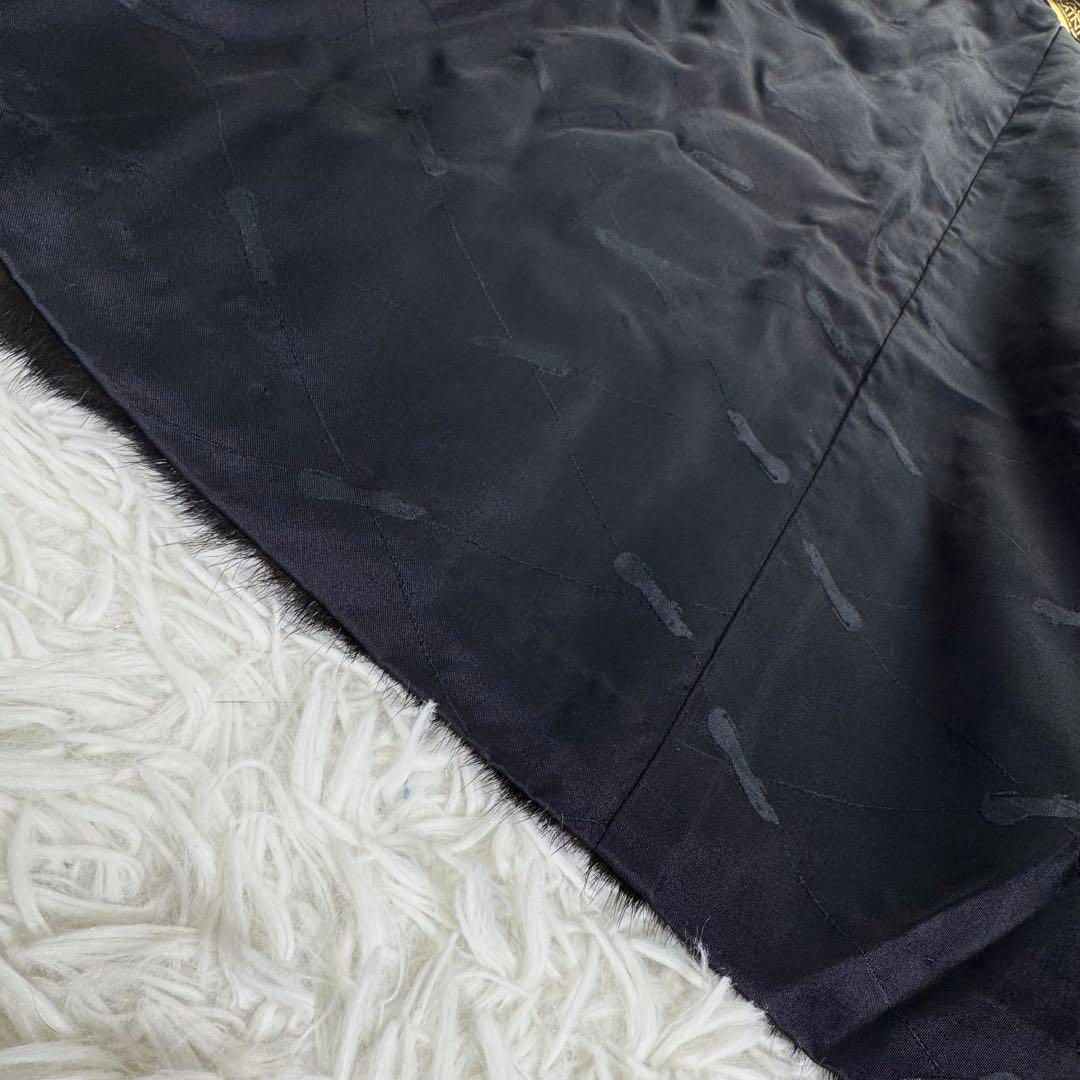 サガミンク　ファーコート　ダークミンク　本毛皮　金サガ　BLACK DIA
