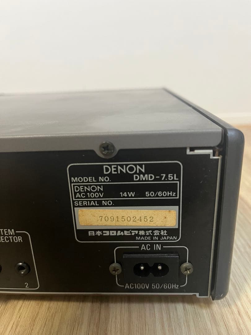 DENON デノン DMD-7.5L MDデッキ MDプレイヤー　リモコン付き