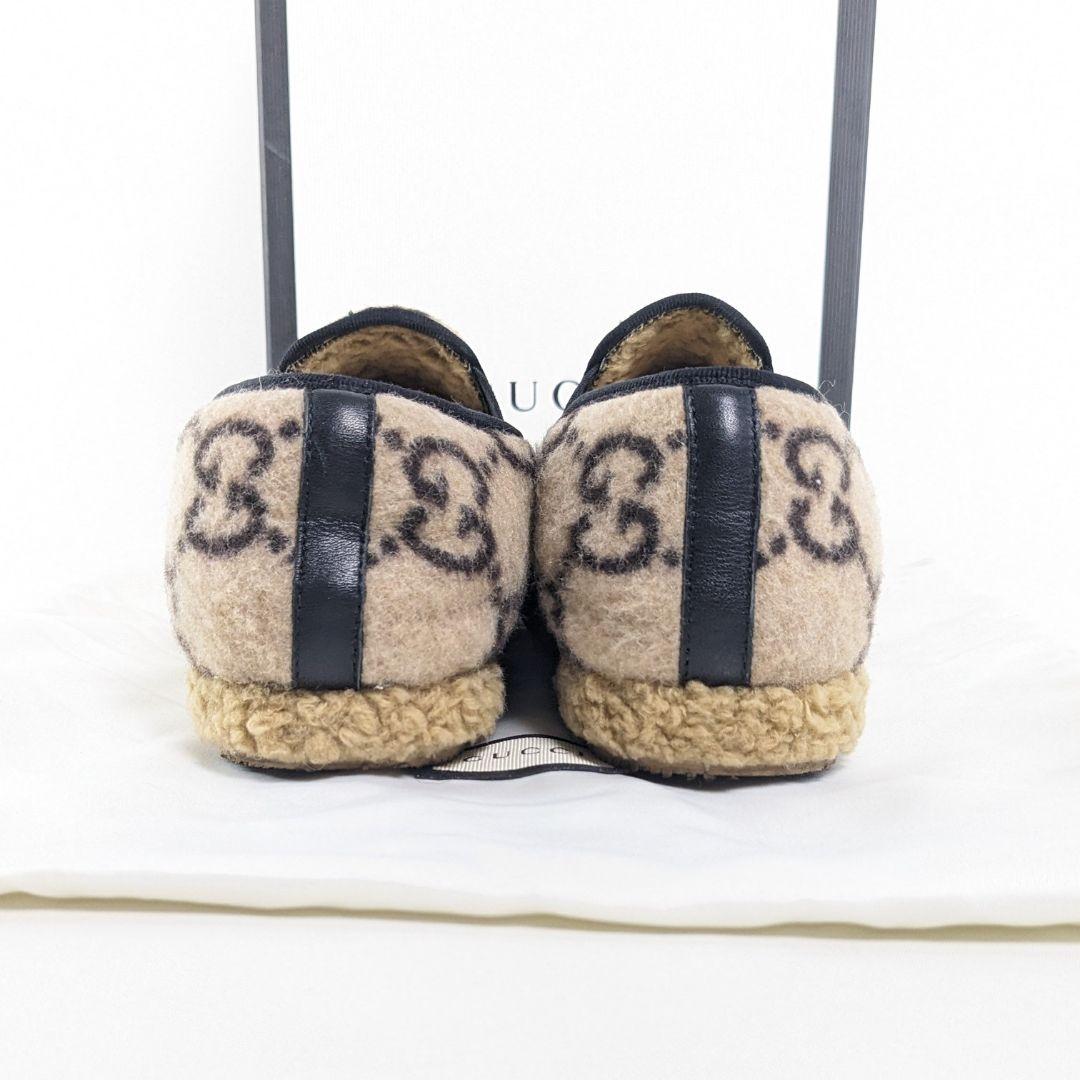 美品　GUCCI　グッチ　スリッポン　ローファー　ホースビット　モカシン　ウール