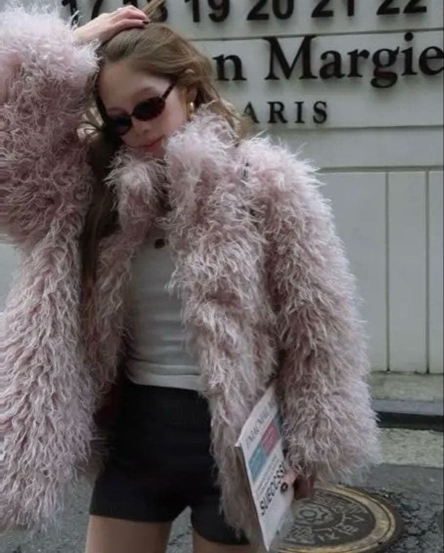 Nalm.ピンクファーコート