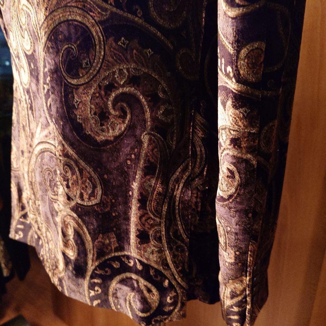 エトロ48.ETRO48.MADE IN ITALY.紫と金ペイズリージャケット