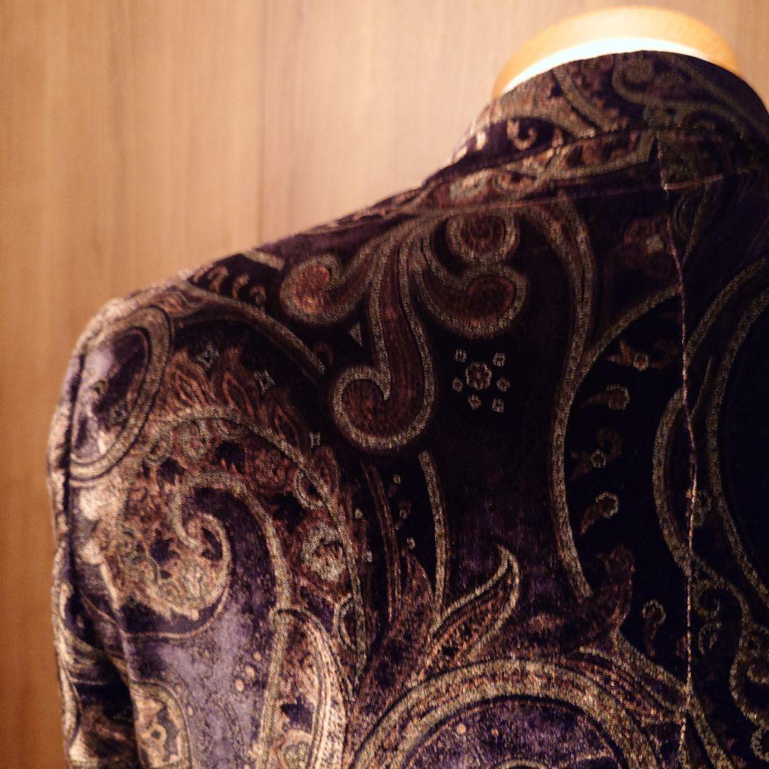 エトロ48.ETRO48.MADE IN ITALY.紫と金ペイズリージャケット