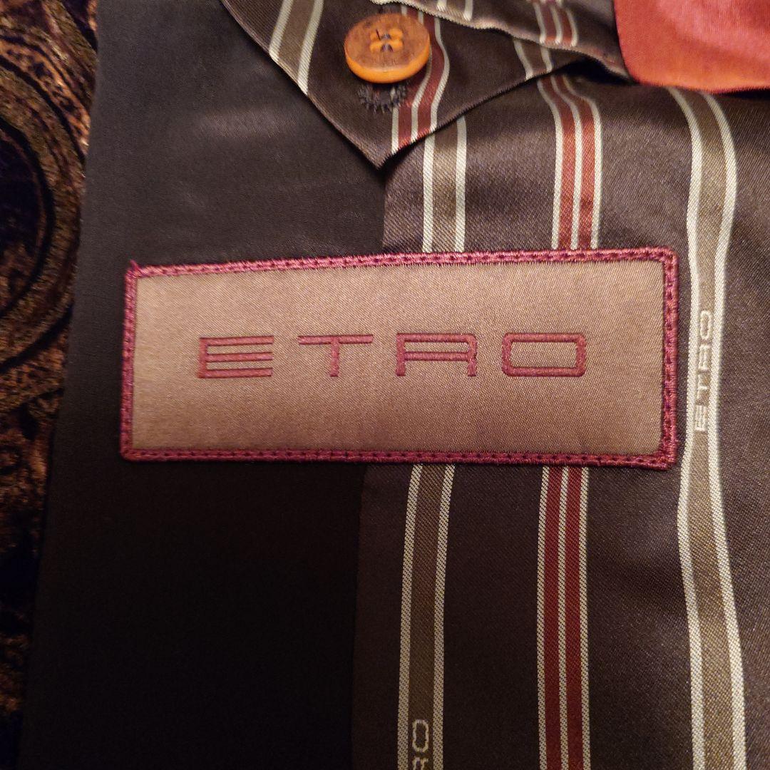 エトロ48.ETRO48.MADE IN ITALY.紫と金ペイズリージャケット