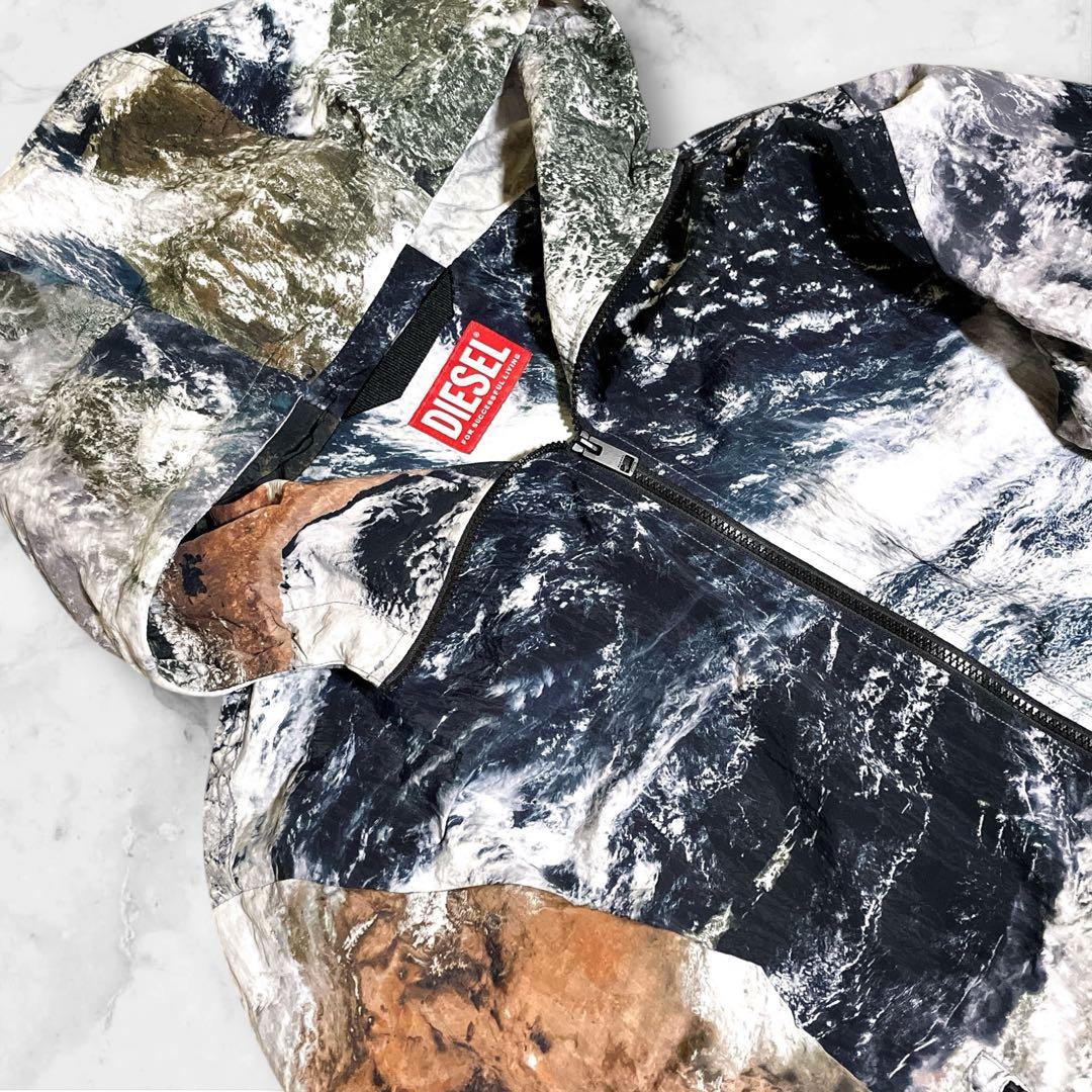 未使用級☆ディーゼル☆ J-WARRETT PRINT☆ナイロンジャケット☆46