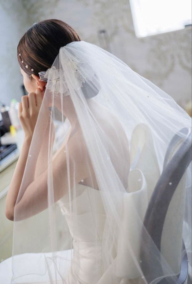 ウェディングベール ロングベール ベールダウン可