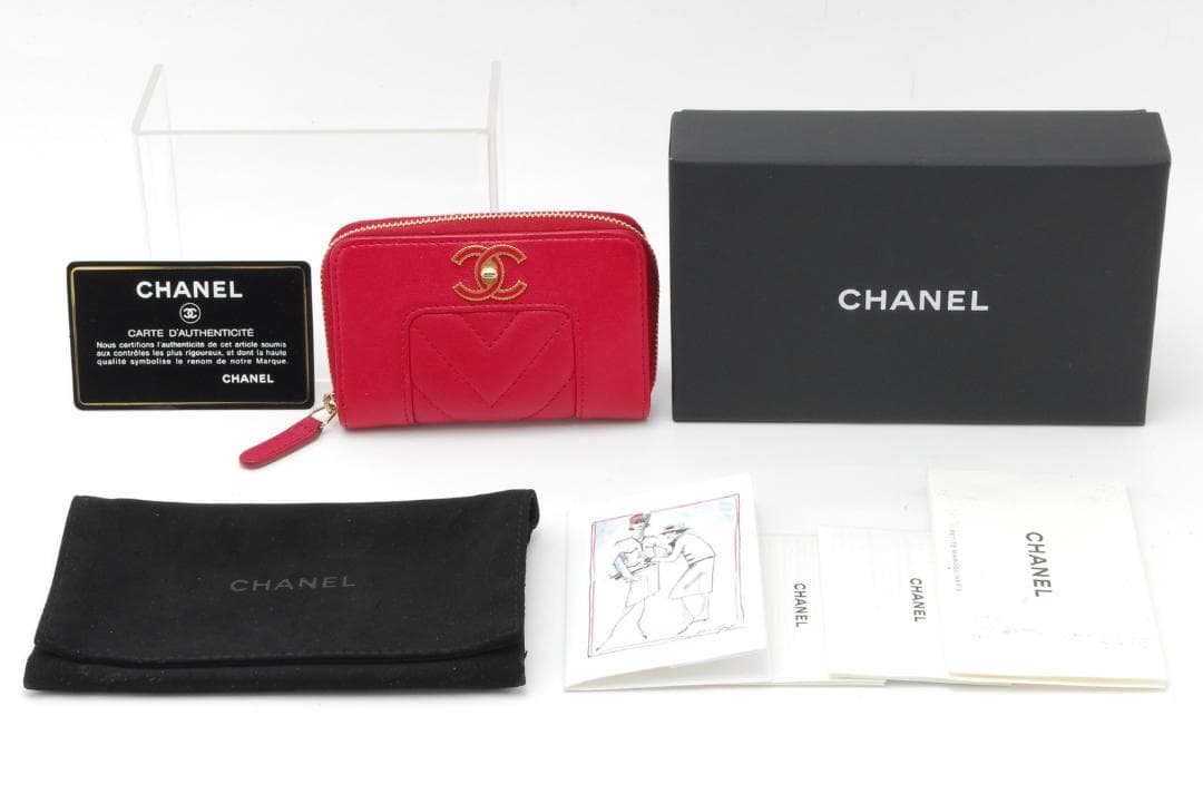CHANEL パース　マドモアゼル　Vステッチ　ピンク