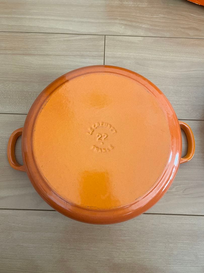 ル・クルーゼ ココット・ロンド 両手鍋 オレンジ 22cm