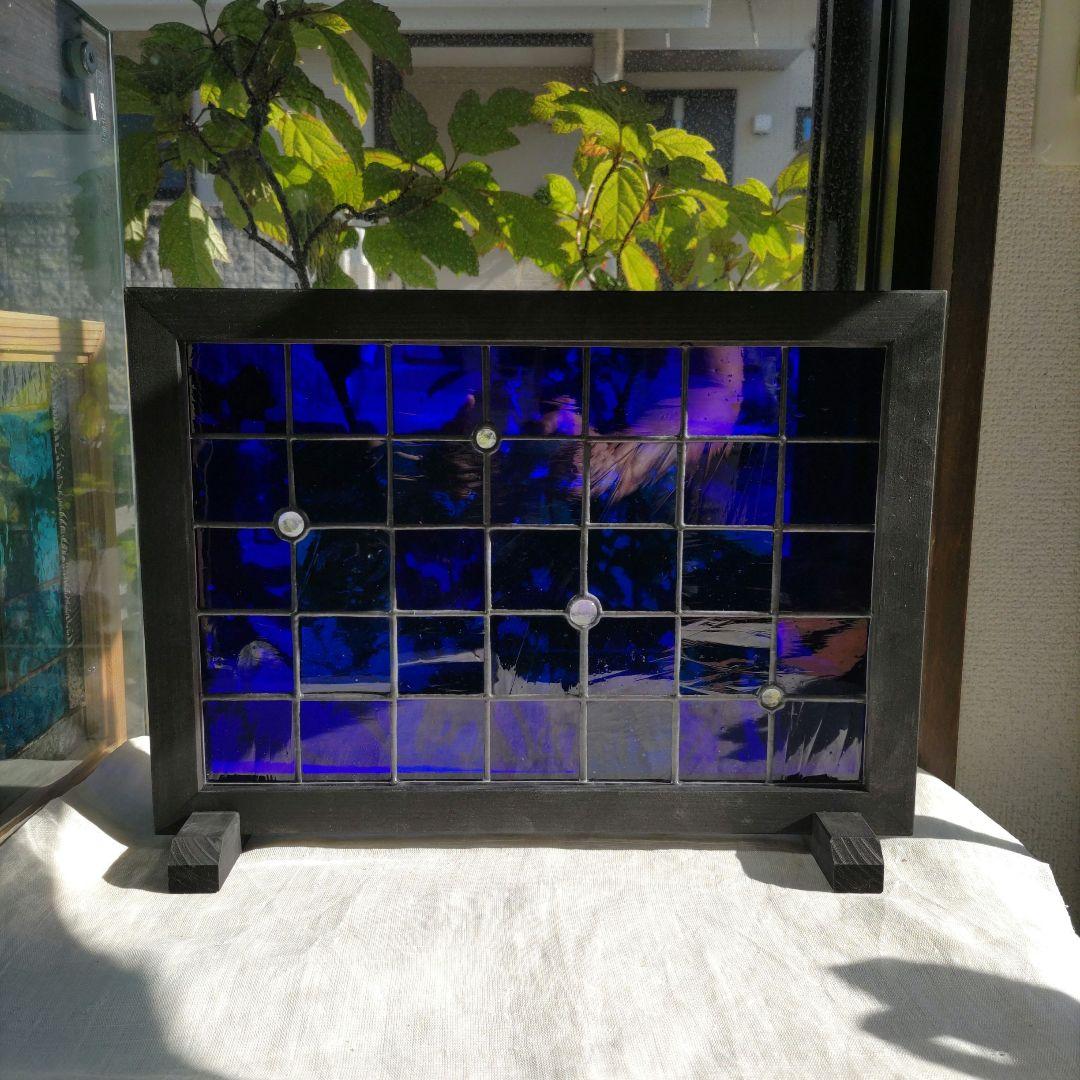 ステンドグラスパネル「宙・そら」アンティーク