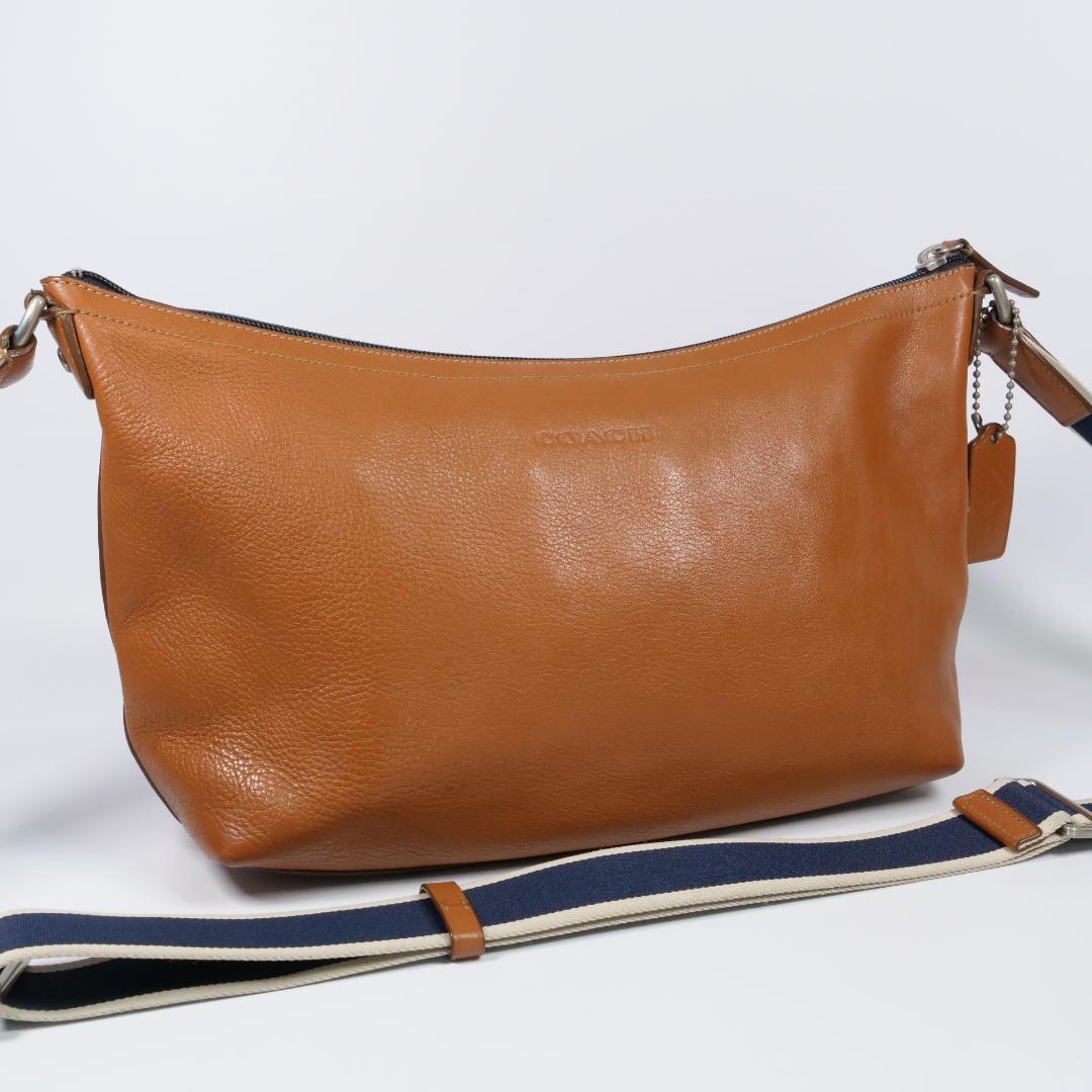 コーチ ショルダーバッグ ヘリテージ ストラップ ワンショルダー キャメル