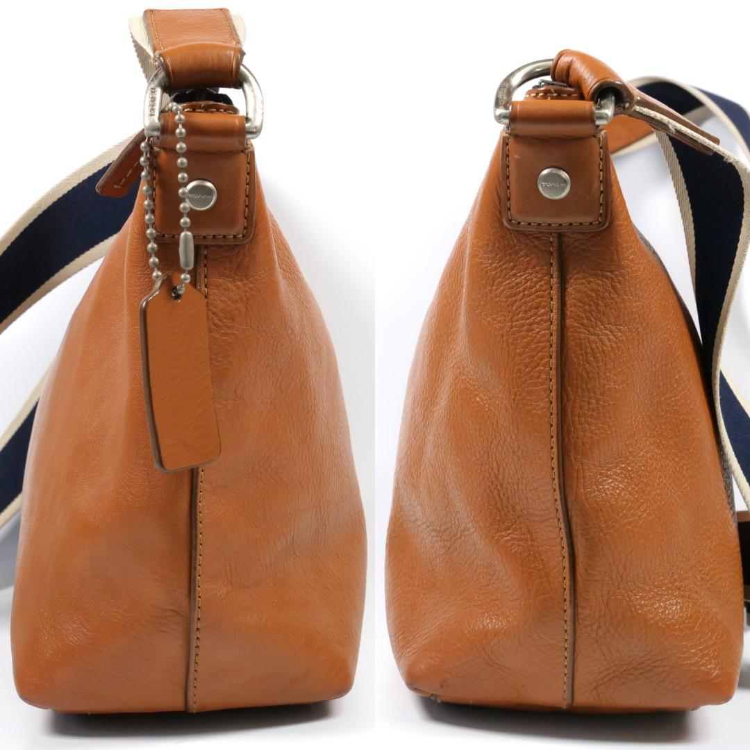 コーチ ショルダーバッグ ヘリテージ ストラップ ワンショルダー キャメル