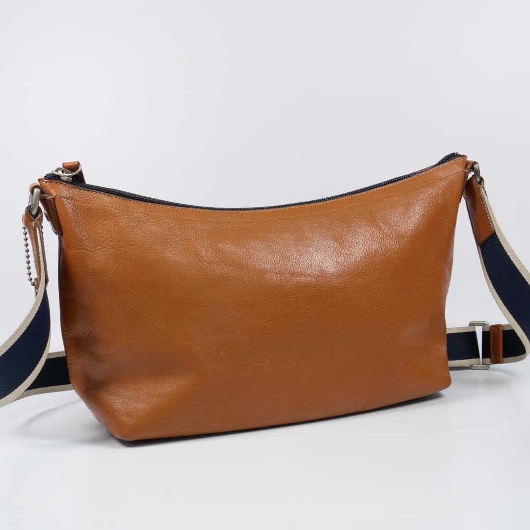 コーチ ショルダーバッグ ヘリテージ ストラップ ワンショルダー キャメル