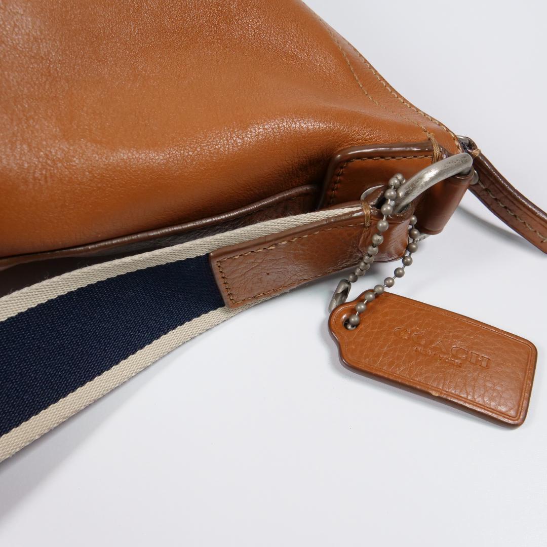 コーチ ショルダーバッグ ヘリテージ ストラップ ワンショルダー キャメル