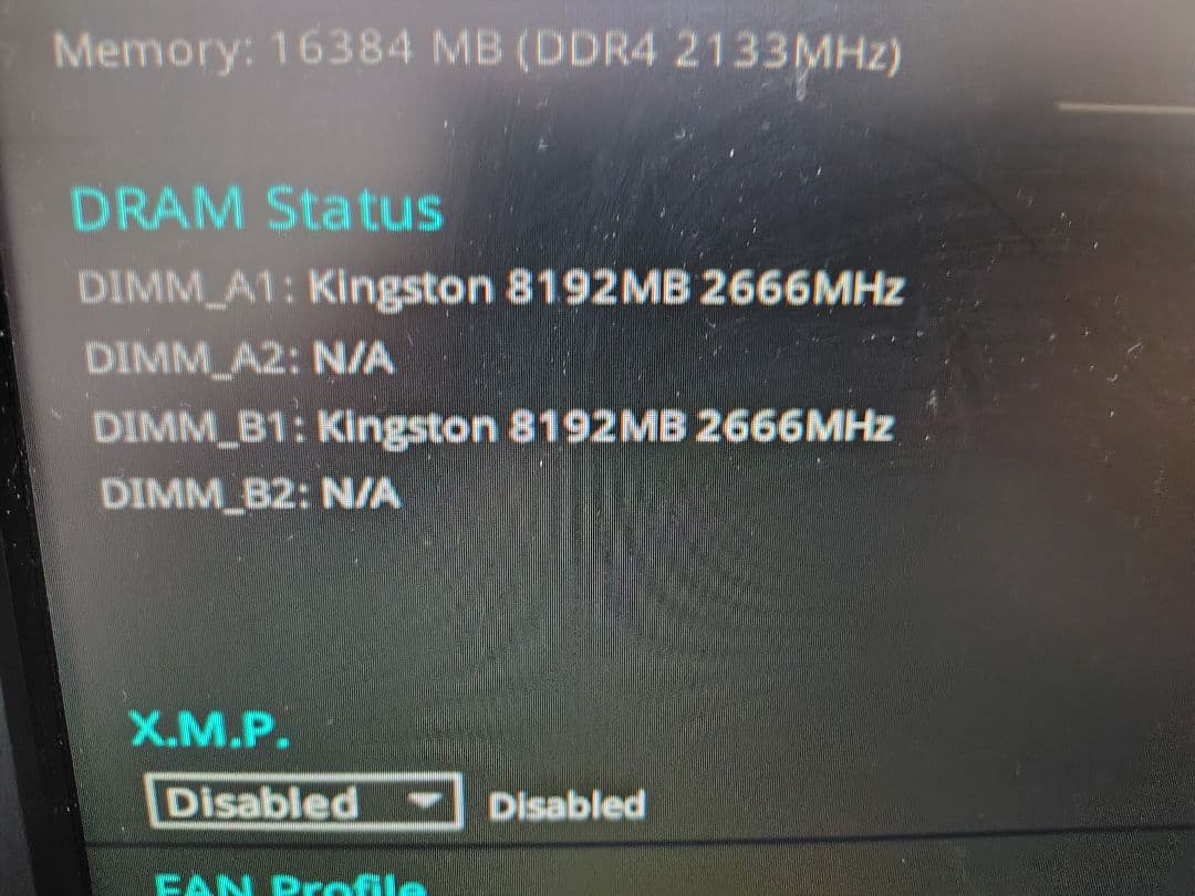 メモリー Kingston DDR4-2666 16GB kit