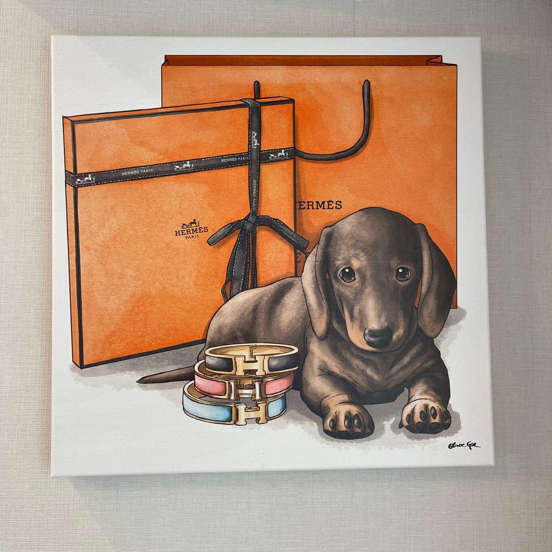 Oliver Gal Fancy Doxieキャンバスアート 51x51cm