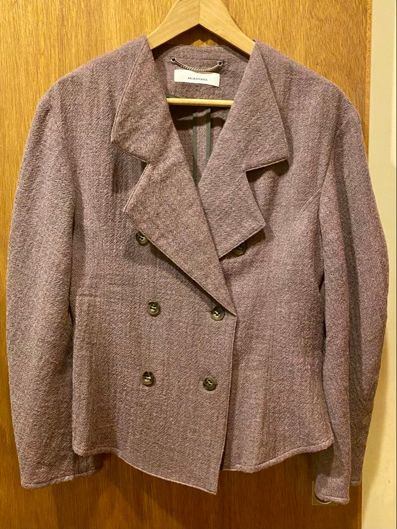 AKIRANAKA ウールのダブルブレストブルゾン