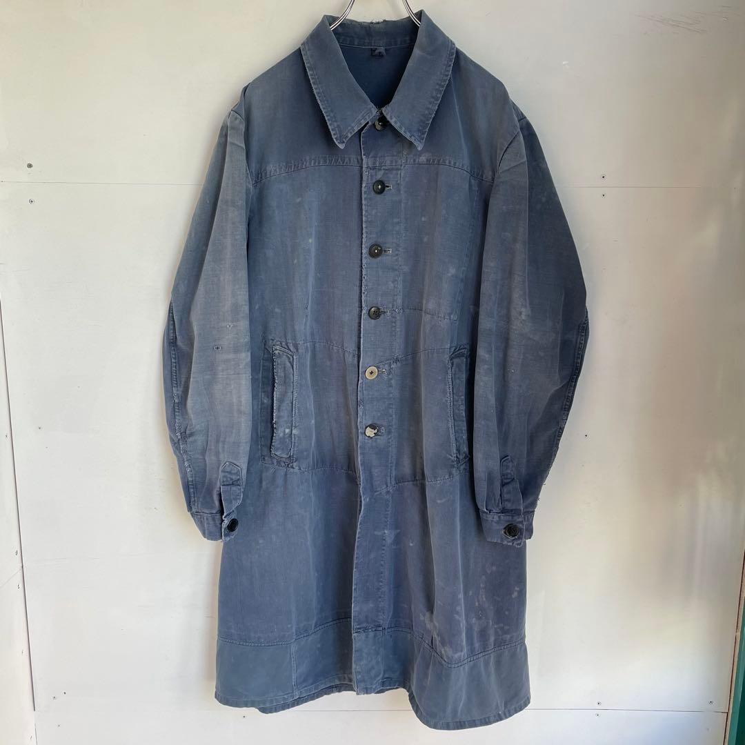 50s 60s フレンチ ワークコート ヴィンテージ 古着 襤褸 ワークウェア
