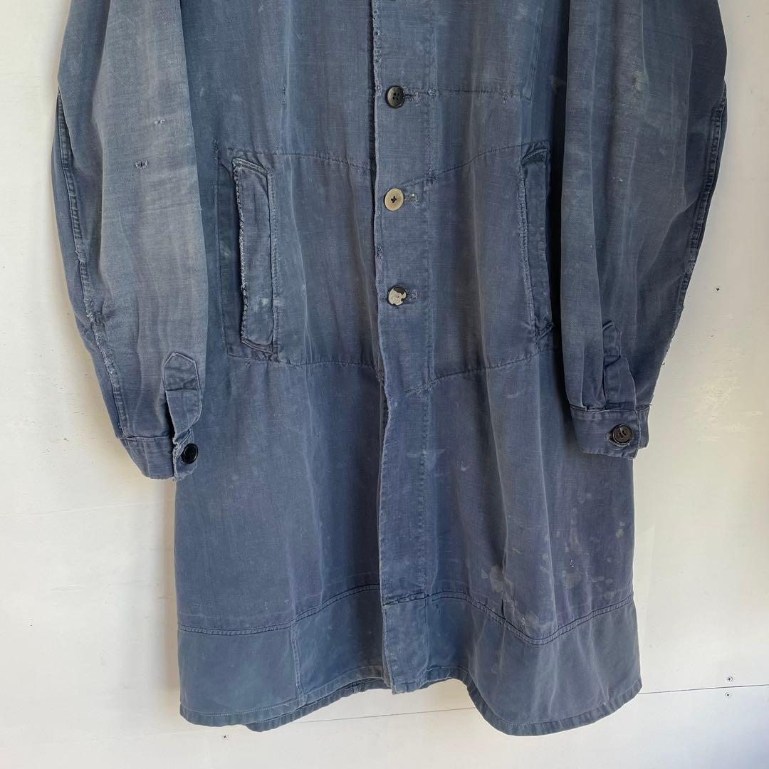50s 60s フレンチ ワークコート ヴィンテージ 古着 襤褸 ワークウェア