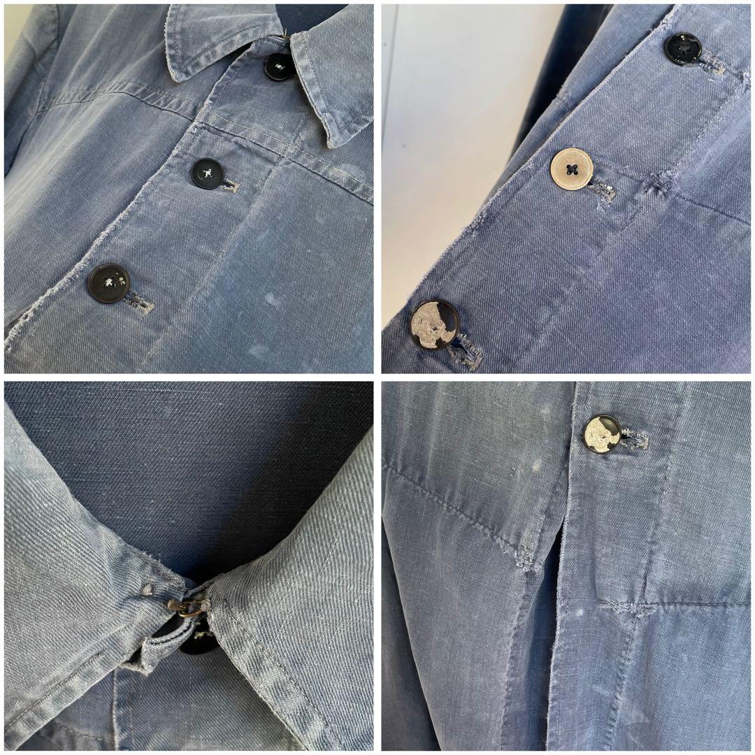 50s 60s フレンチ ワークコート ヴィンテージ 古着 襤褸 ワークウェア