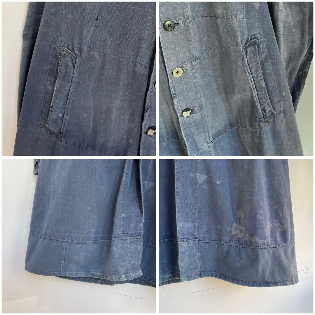 50s 60s フレンチ ワークコート ヴィンテージ 古着 襤褸 ワークウェア