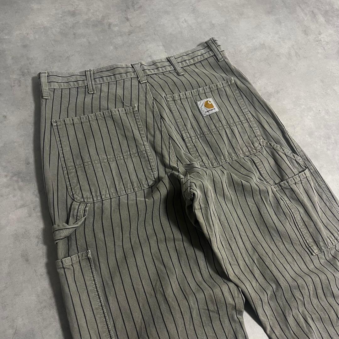 激レア　カーハート　Carhartt シングルニー　ストライプパンツ　ヒッコリー