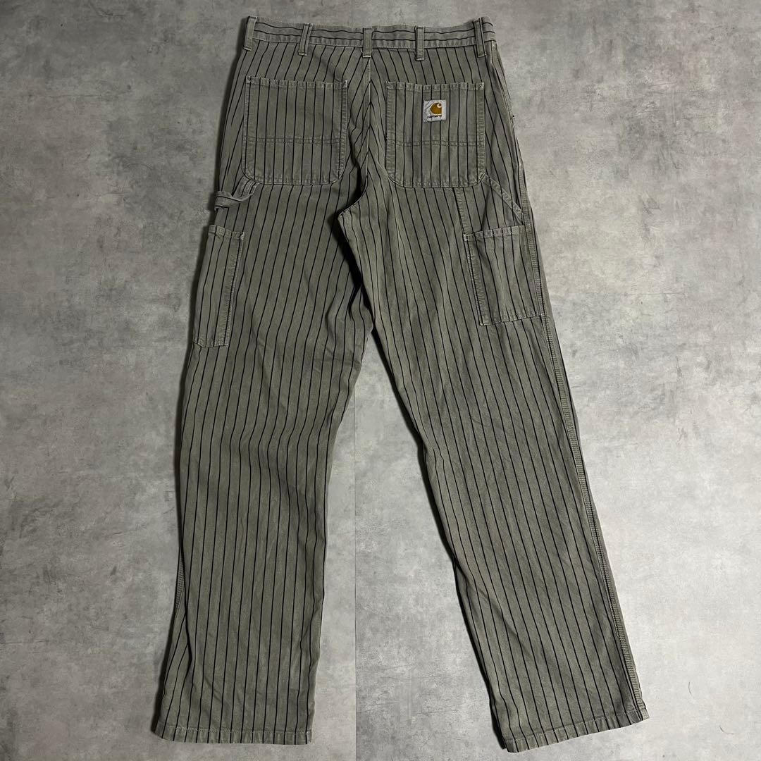 激レア　カーハート　Carhartt シングルニー　ストライプパンツ　ヒッコリー