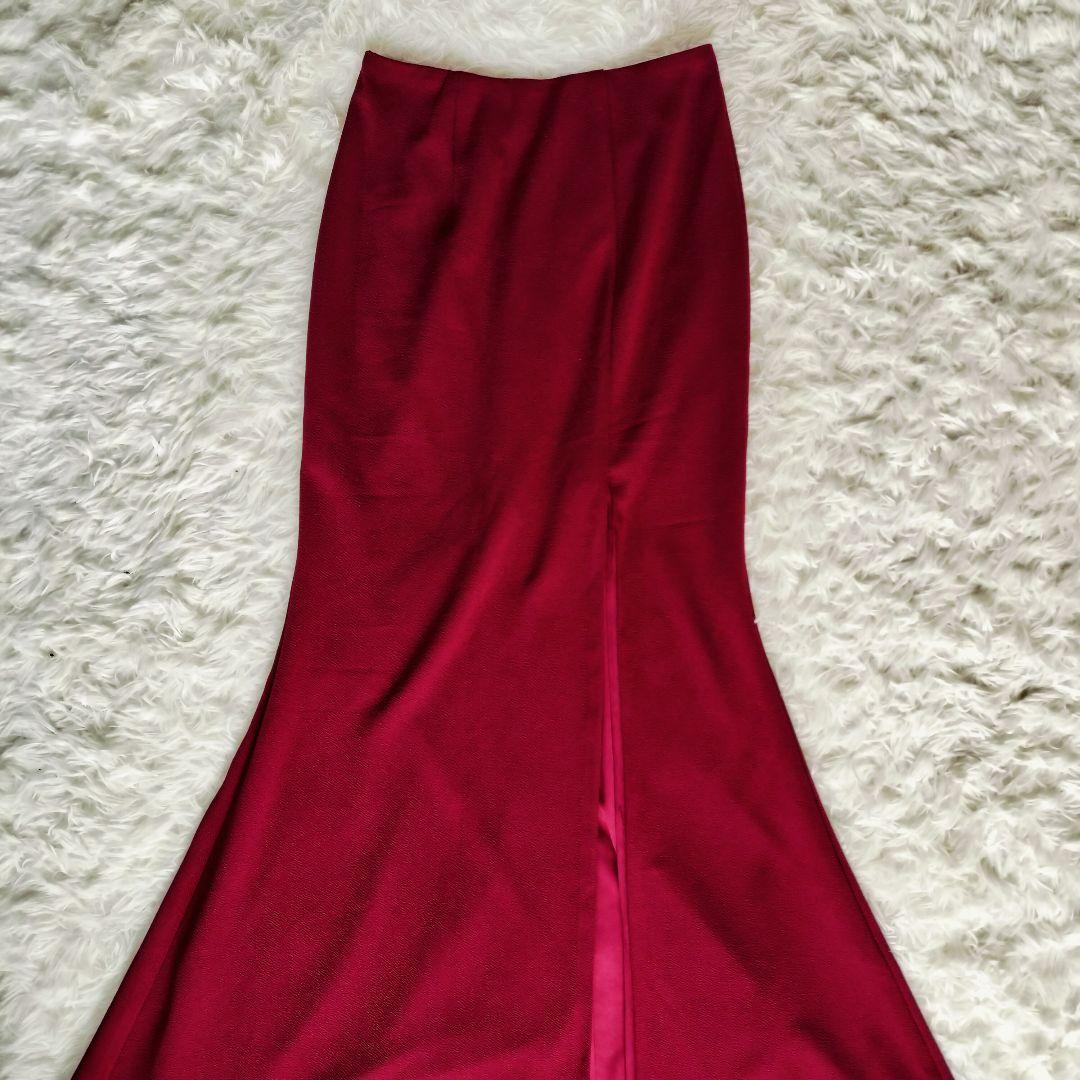 【現行極美品】Angel R S バーガンディ ビジュー スリット キャバドレス