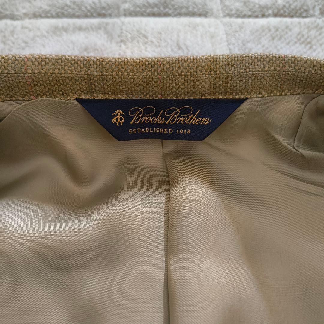 美品 ブルックスブラザーズ テーラード 三者混 シルク・リネン混 37SHT
