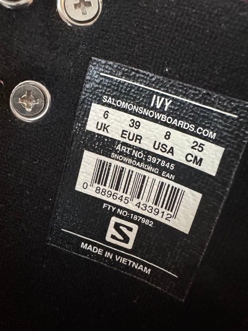 Salomon Ivy スノーボードブーツ 女性用 パープル　25CM