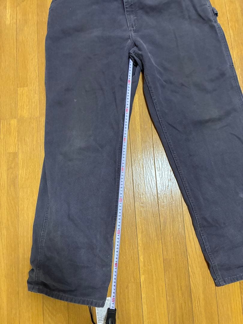 90s carharttダック地ワークパンツ　メキシコ製ダークブルーw36l34