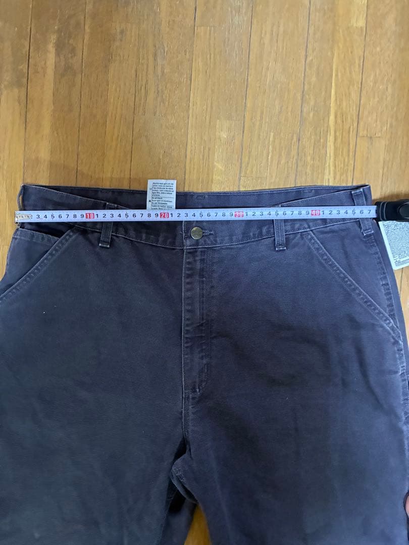 90s carharttダック地ワークパンツ　メキシコ製ダークブルーw36l34