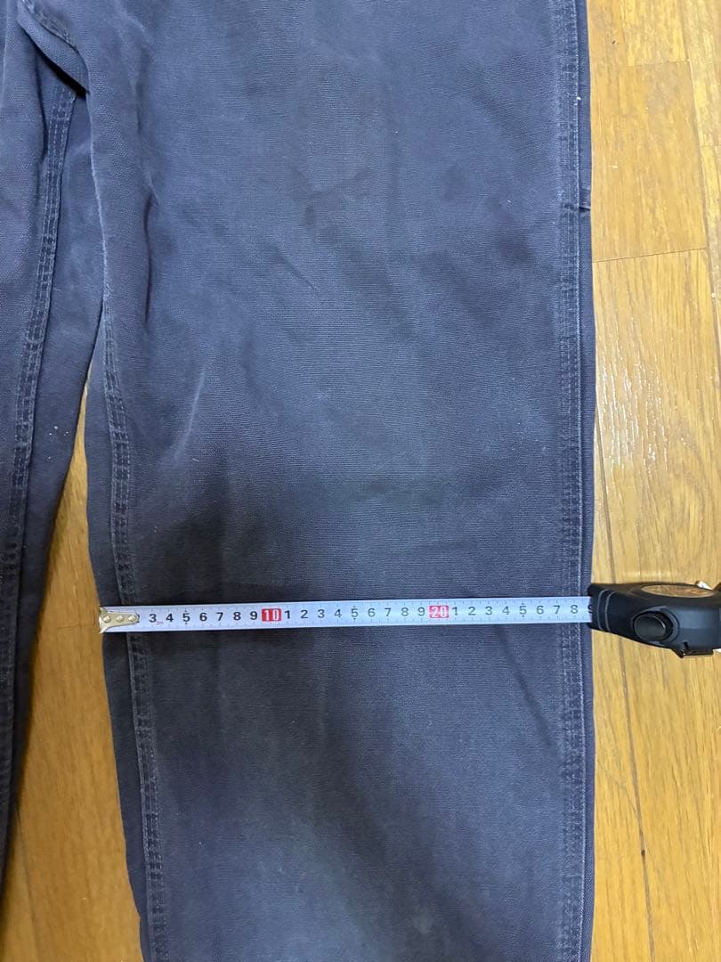 90s carharttダック地ワークパンツ　メキシコ製ダークブルーw36l34