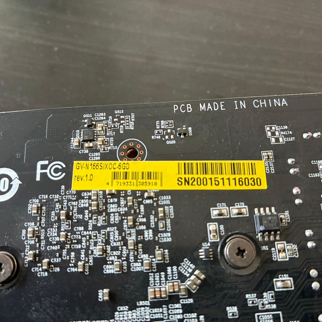 GIGABYTE GV-N1660XOC-6GD グラフィックボード