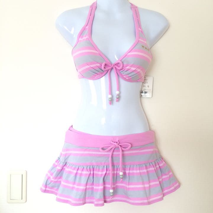 新品☆水着 スカート3点セット ビキニ レディース 9号