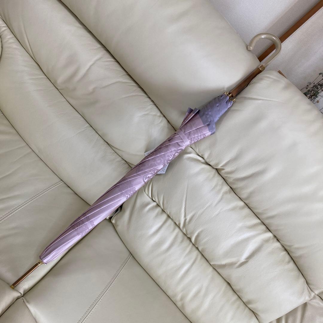 ✨新品未使用✨ランバンコレクション✨ジャガードレース柄✨ピンク色✨手開き長傘✨