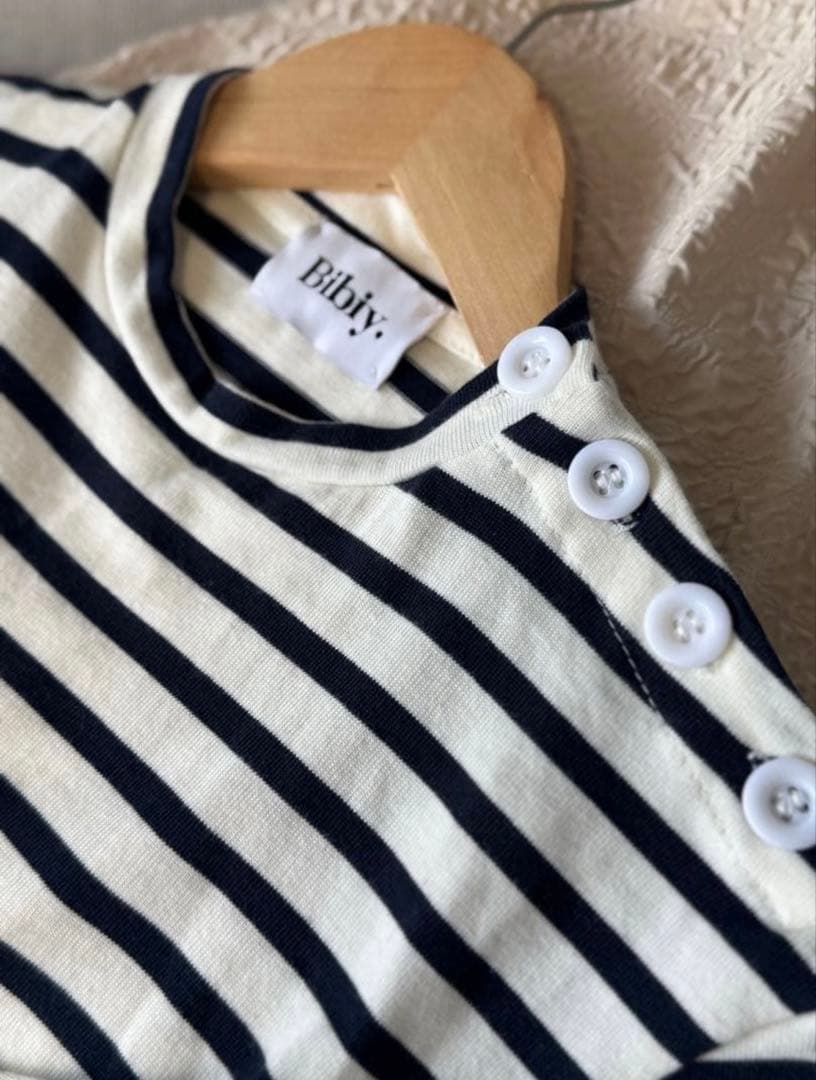 Bibiy. ビビィストライプチュール フリル　トップス