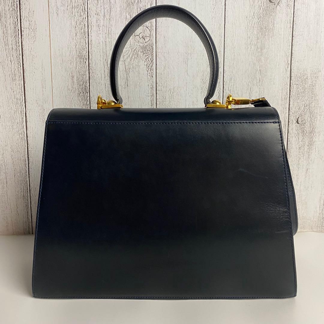 【美品☆人気】フェラガモ ガンチーニ ハンドバッグ 2way ブラック