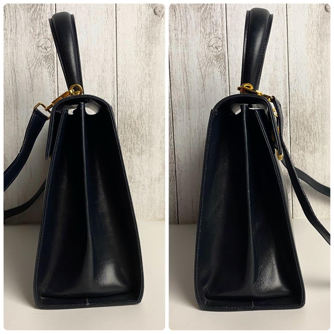 【美品☆人気】フェラガモ ガンチーニ ハンドバッグ 2way ブラック