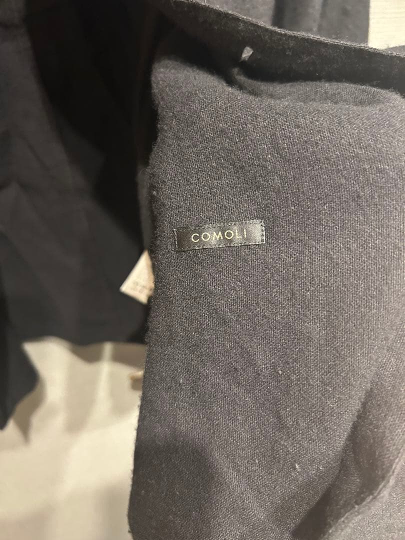 名作　コモリ　COMOLI カシミヤ和紙ワークジャケット ブラック　サ