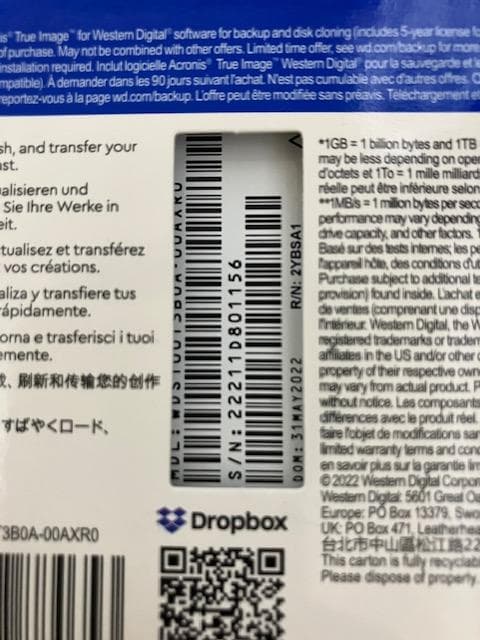 WD Blue SA510 1TB SATA SSD 2.5インチ