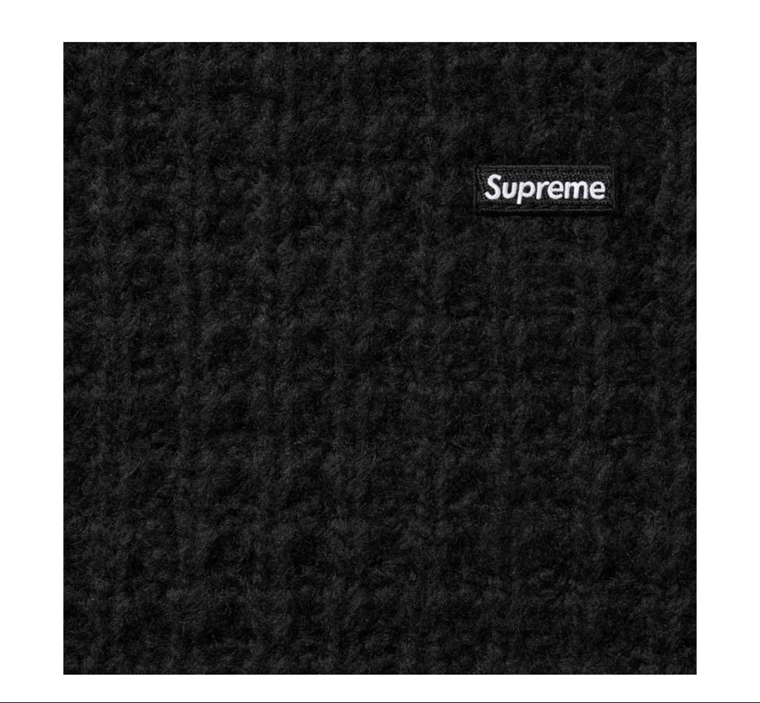 supreme Small Box Waffle Sweater ブラック　L